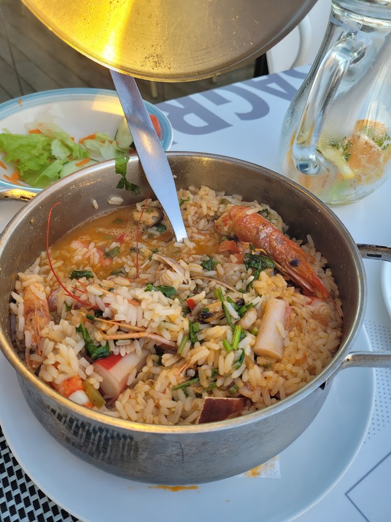 Beach view dining